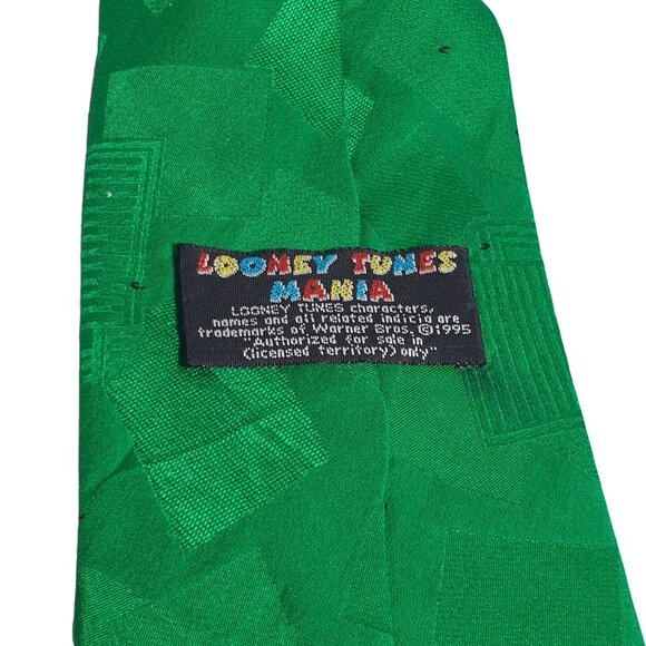 Looney Tunes Mania Tweety Bird Sylvester Pool Table Silk Tie Cartoon Collectable - Picture 4 of 5